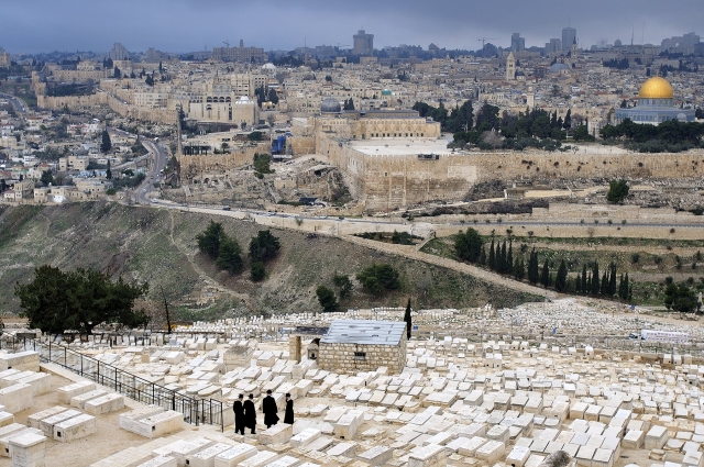 Jerusalén...la ciudad vieja vista desde el monte de los Olivos