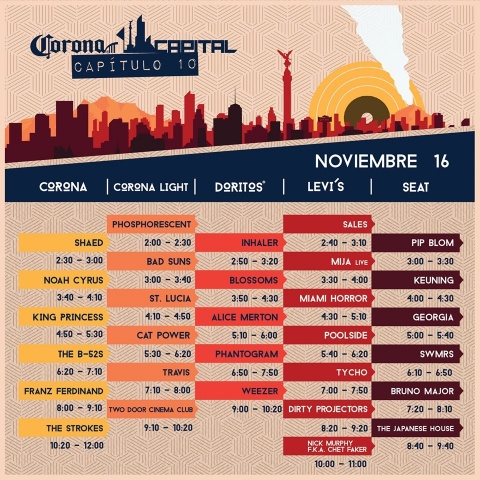 Ya están los horarios del Corona Capital